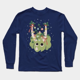 Christmas Dinosaur Triceratops Long Sleeve T-Shirt